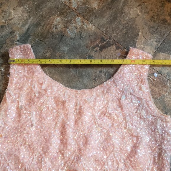 Stunning vintage wool beaded sequin top - Picture 8 of 13